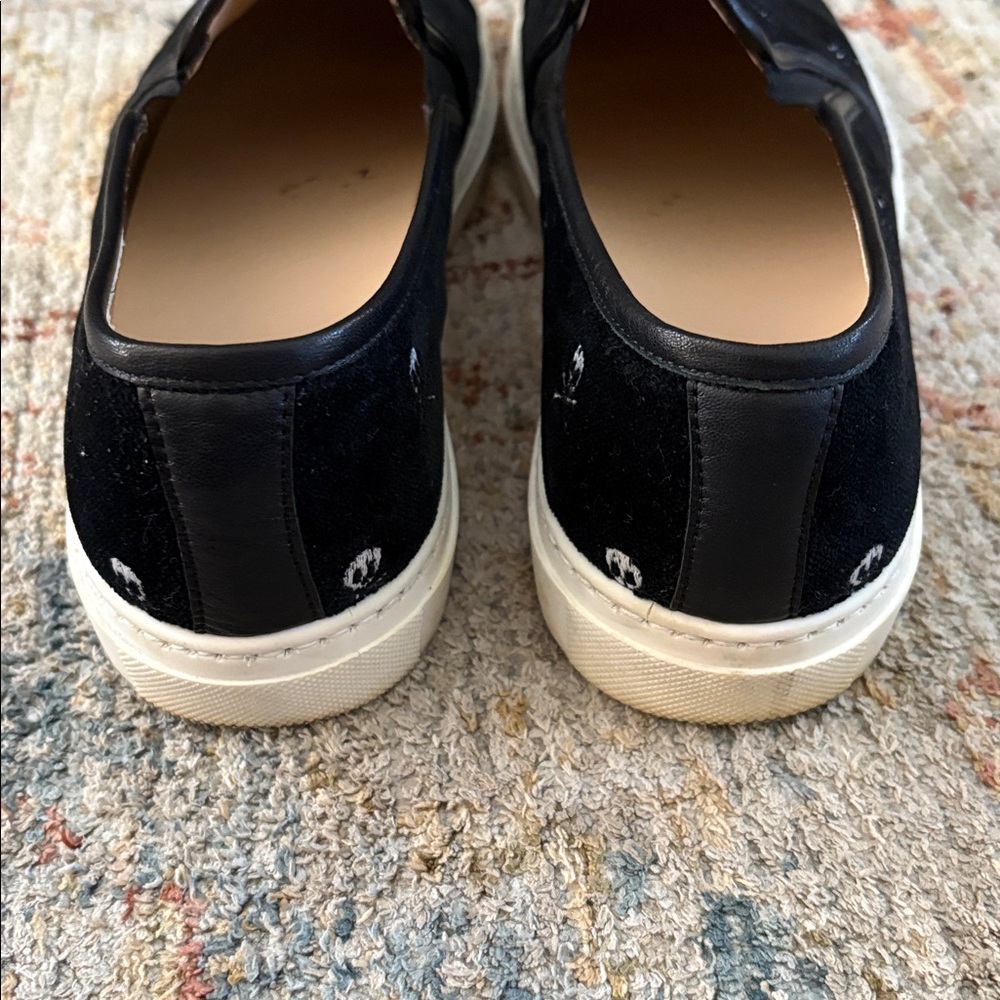 JON JOSEF VELVET skull embroidery slip on tennis shoe 8.5 39 Good condition - Picture 4 of 7